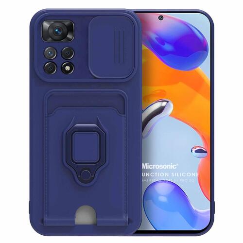 Microsonic Xiaomi Redmi Note 11 Pro 5G Kılıf Multifunction Silicone Lacivert