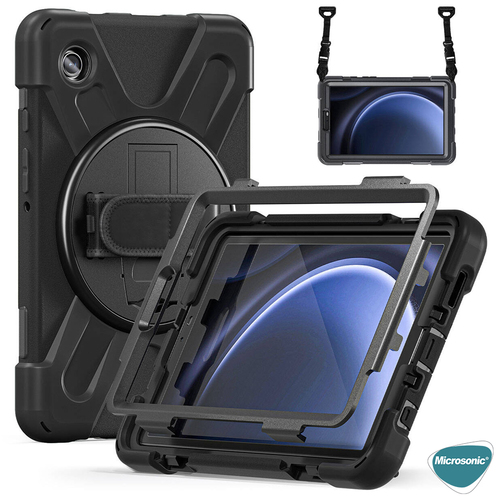 Microsonic Samsung Galaxy Tab A11 Kılıf Heavy Defender Siyah