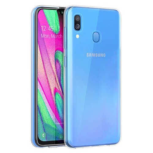 Microsonic Samsung Galaxy A40 Kılıf Transparent Soft Beyaz