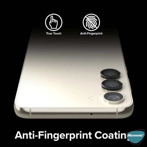 Microsonic Samsung Galaxy S24 FE Tekli Kamera Lens Koruma Camı Gold