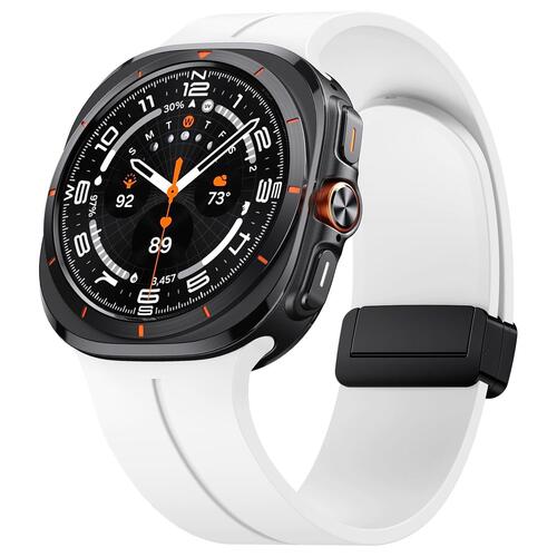 Microsonic Samsung Galaxy Watch 8 44mm Kordon Ribbon Line Beyaz