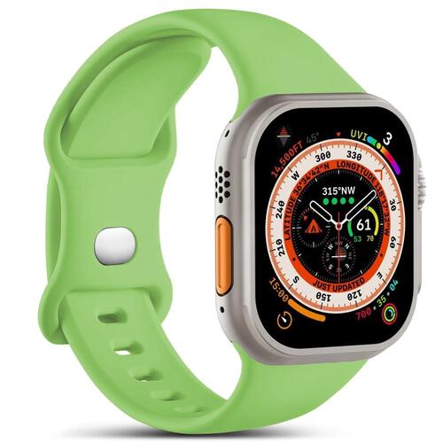 Microsonic Apple Watch SE 3 44mm Kordon ActiveFlex Wristband Yeşil