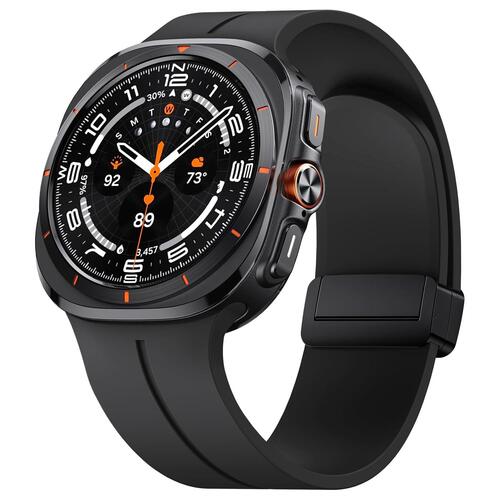 Microsonic Samsung Galaxy Watch 8 44mm Kordon Ribbon Line Siyah