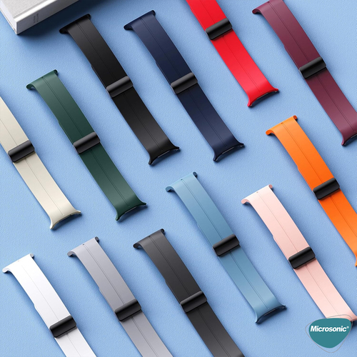 Microsonic Samsung Galaxy Watch 8 40mm Kordon Ribbon Line Lila