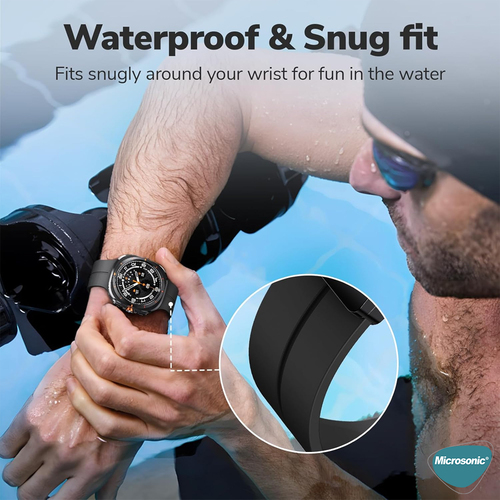 Microsonic Samsung Galaxy Watch 8 40mm Kordon Ribbon Line Koyu Gri