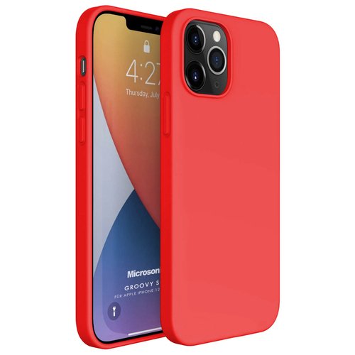 Microsonic Apple iPhone 12 Pro Kılıf Groovy Soft Kırmızı