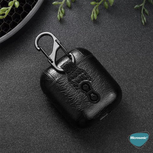 Microsonic AirPods Pro 2.Nesil Kılıf Litchi Texture Kırmızı