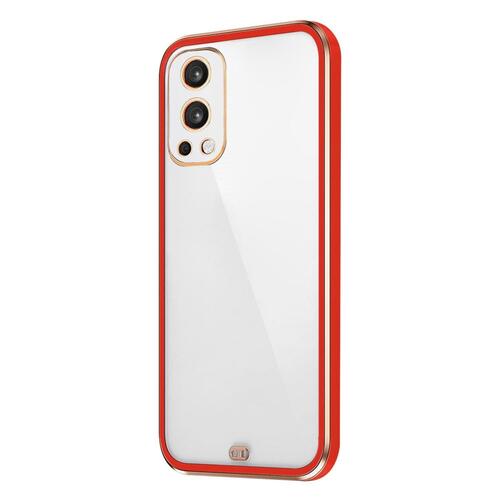 Microsonic OnePlus Nord 2 Kılıf Laser Plated Soft Kırmızı