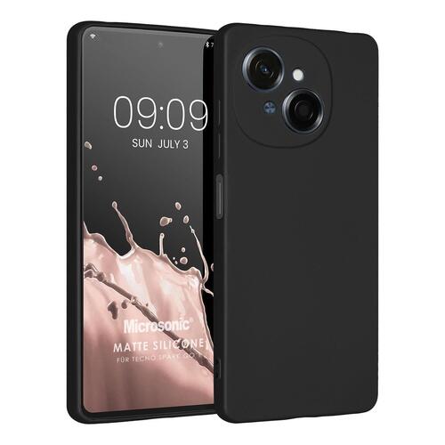 Microsonic Matte Silicone TECNO Spark Go 1 Kılıf Siyah