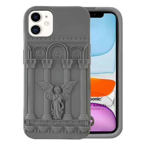 Microsonic Apple iPhone 12 Kılıf Praying Angel Gri