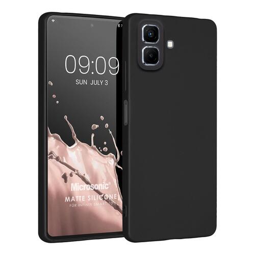 Microsonic Matte Silicone Infinix Smart 10 Kılıf Siyah