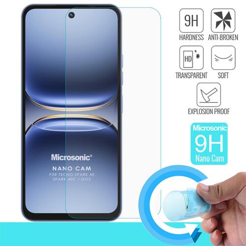 Microsonic TECNO Spark 40C Nano Glass Cam Ekran Koruyucu