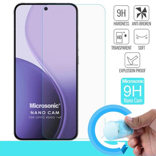 Microsonic Oppo Reno 14F 5G Nano Glass Cam Ekran Koruyucu