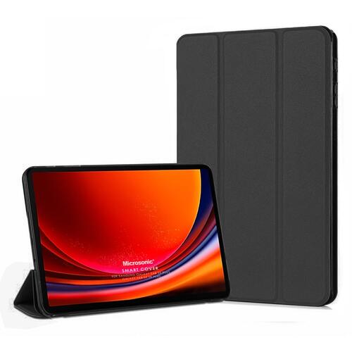 Microsonic Samsung Galaxy Tab S10 FE Plus Kılıf Slim Translucent Back Smart Cover Siyah