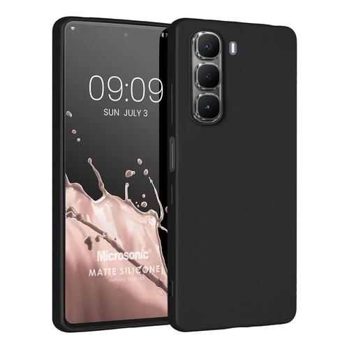 Microsonic Matte Silicone Infinix Hot 60 Kılıf Siyah
