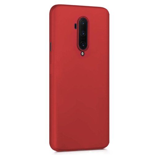 Microsonic Matte Silicone OnePlus 7T Pro Kılıf Kırmızı