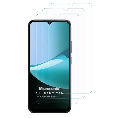 Microsonic Xiaomi Redmi 15C Screen Protector Nano Glass Cam Ekran Koruyucu (3`lü Paket)