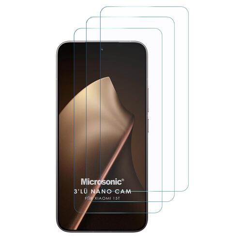 Microsonic Xiaomi 15T Screen Protector Nano Glass Cam Ekran Koruyucu (3`lü Paket)