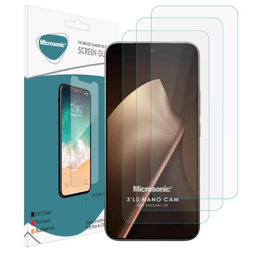Microsonic Xiaomi 15T Screen Protector Nano Glass Cam Ekran Koruyucu (3`lü Paket)