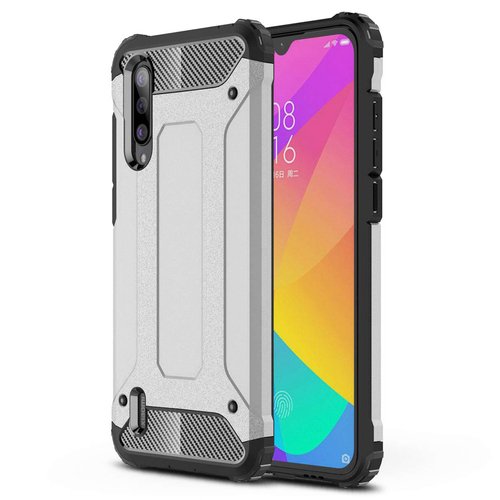 Microsonic Xiaomi Mi 9 Lite Kılıf Rugged Armor Gümüş