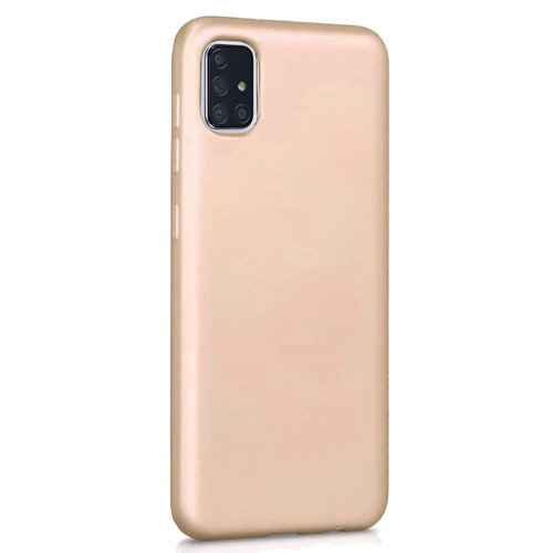 Microsonic Matte Silicone Samsung Galaxy A51 Kılıf Gold