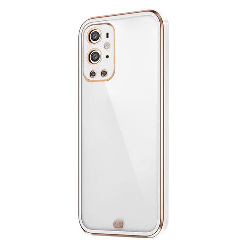 Microsonic OnePlus 9 Pro Kılıf Laser Plated Soft Beyaz