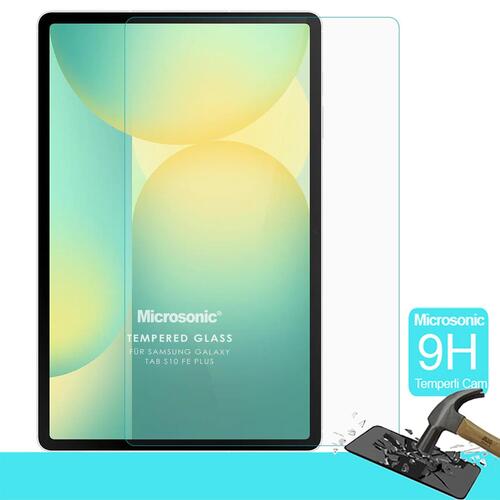Microsonic Samsung Galaxy Tab S10 FE Plus Tempered Glass Cam Ekran Koruyucu