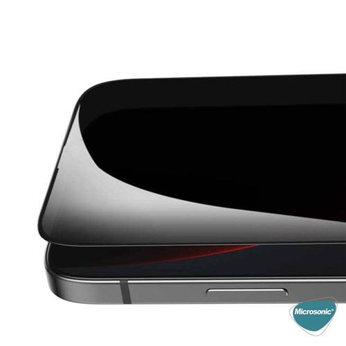 Microsonic Xiaomi 15T Pro Privacy 5D Gizlilik Filtreli Cam Ekran Koruyucu Siyah