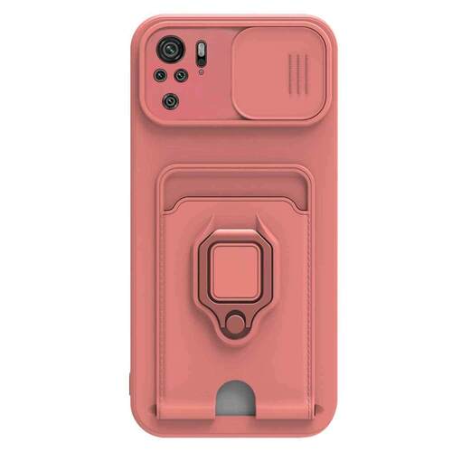 Microsonic Xiaomi Redmi Note 10S Kılıf Multifunction Silicone Pembe