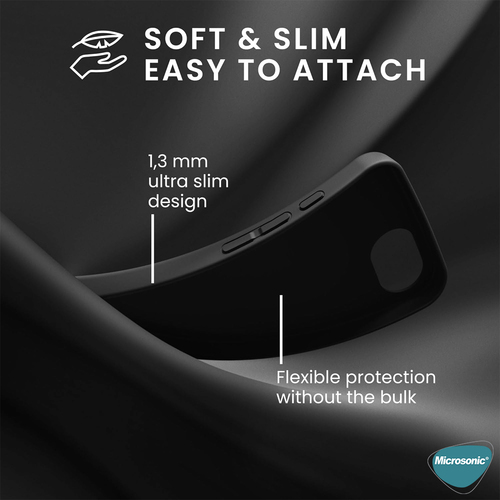 Microsonic Matte Silicone Apple iPhone 17e Kılıf Siyah