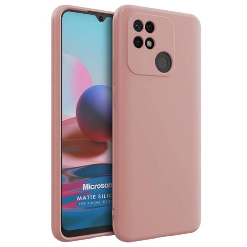 Microsonic Matte Silicone Xiaomi Poco C40 Kılıf Rose Gold