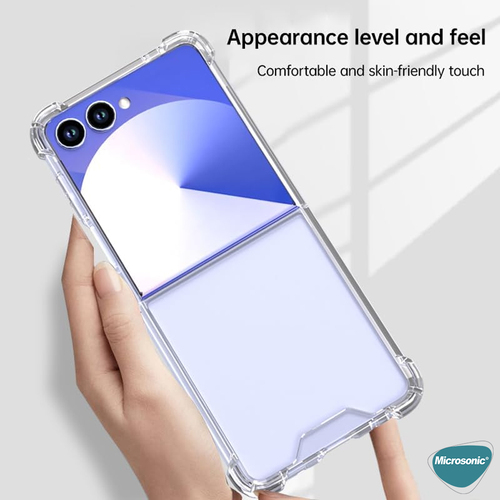 Microsonic Samsung Galaxy Z Flip 7 Kılıf Shock Absorbing Şeffaf