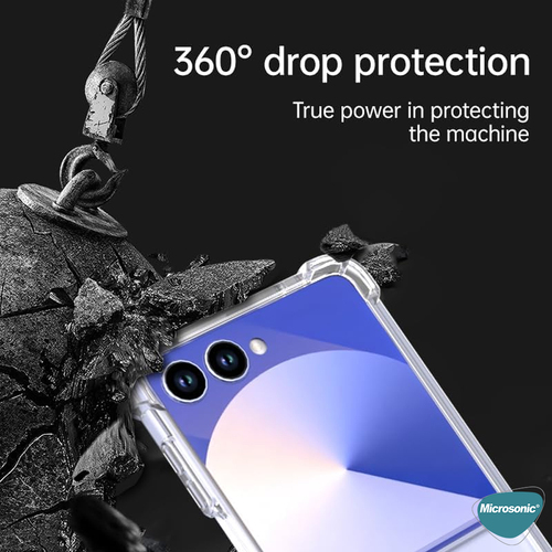 Microsonic Samsung Galaxy Z Flip 7 Kılıf Shock Absorbing Şeffaf