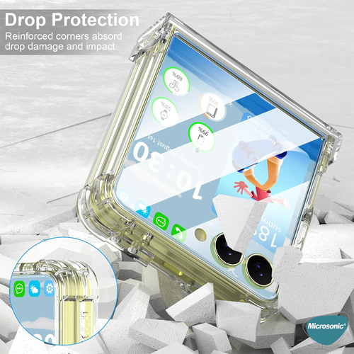 Microsonic Samsung Galaxy Z Flip 7 Kılıf Shock Absorbing Şeffaf