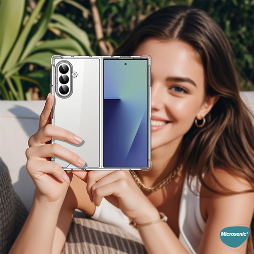 Microsonic Samsung Galaxy Z Fold 7 Kılıf Shock Absorbing Şeffaf