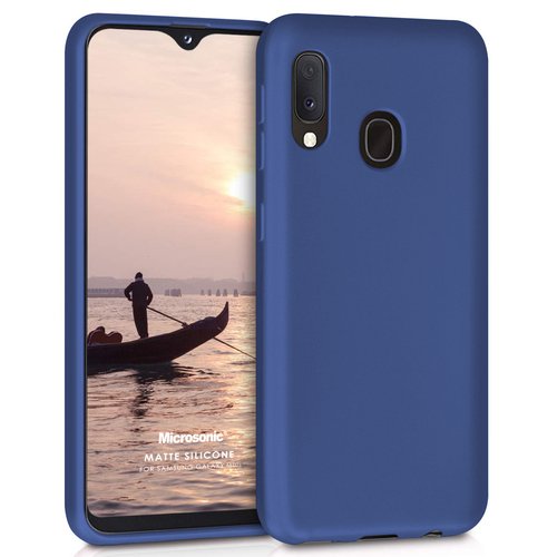 Microsonic Matte Silicone Samsung Galaxy M10s Kılıf Lacivert