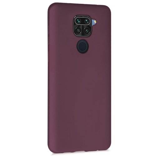 Microsonic Matte Silicone Xiaomi Redmi Note 9 Kılıf Mor