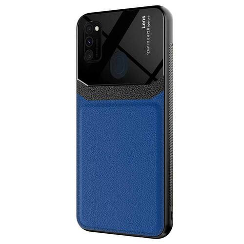 Microsonic Samsung Galaxy M30s Kılıf Uniq Leather Lacivert