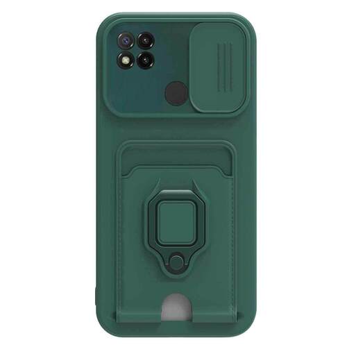 Microsonic Xiaomi Redmi 9C Kılıf Multifunction Silicone Yeşil