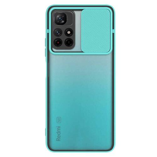 Microsonic Xiaomi Redmi Note 11 Kılıf Slide Camera Lens Protection Turkuaz