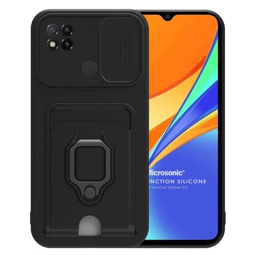 Microsonic Xiaomi Redmi 9C Kılıf Multifunction Silicone Siyah