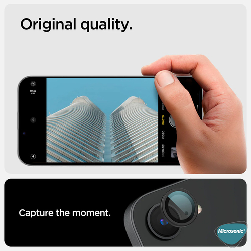 Microsonic Apple iPhone 17e Tekli Kamera Lens Koruma Camı Siyah