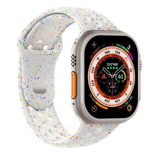 Microsonic Apple Watch Series 11 46mm Kordon Flame Circle Beyaz
