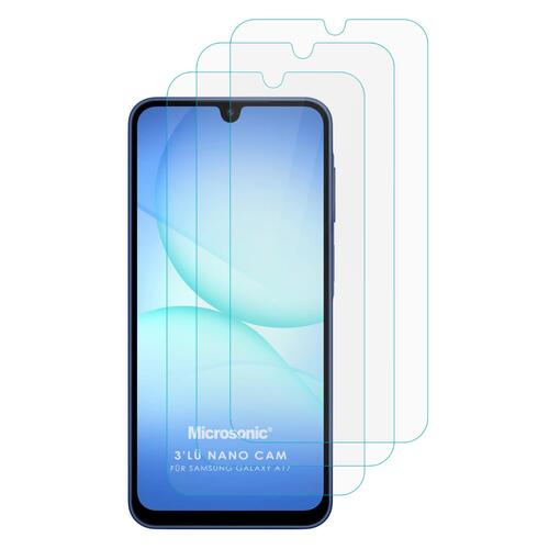 Microsonic Samsung Galaxy A17 Screen Protector Nano Glass Cam Ekran Koruyucu (3`lü Paket)