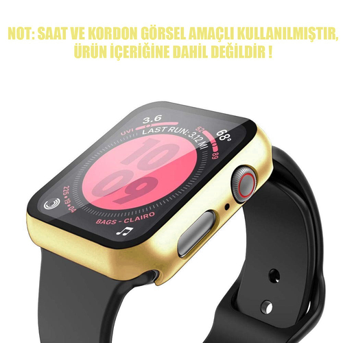 Microsonic Apple Watch Series 11 46mm Kılıf Matte Premium Slim WatchBand Gold