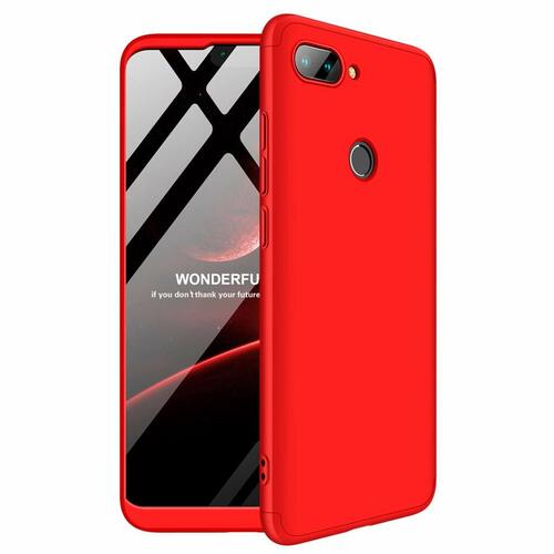 Microsonic Xiaomi Mi 8 Lite Kılıf Double Dip 360 Protective Kırmızı