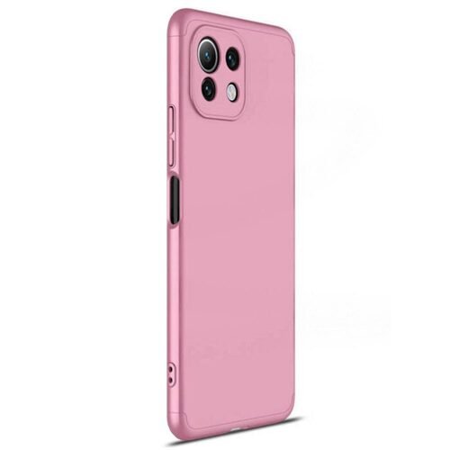 Microsonic Xiaomi Mi 11 Lite Kılıf Double Dip 360 Protective Rose Gold