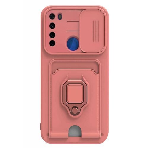 Microsonic Xiaomi Redmi Note 8 Kılıf Multifunction Silicone Pembe