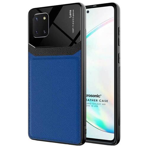 Microsonic Samsung Galaxy A81 Kılıf Uniq Leather Lacivert