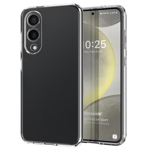 Microsonic Samsung Galaxy S25 Edge Kılıf Transparent Soft Şeffaf